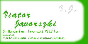 viator javorszki business card